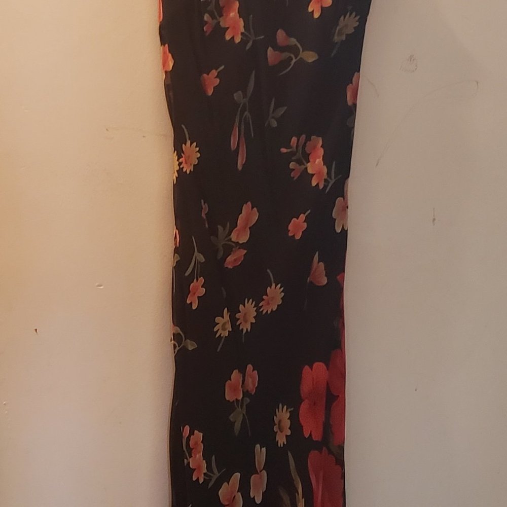 Floral print dress with shawl